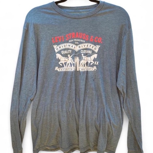 Levi's Other - Levi's Blue Graphic Long Sleeve Tee